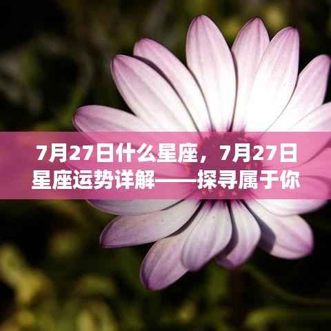 7月27日星座运势详解，探寻属于你的星座奥秘及独特魅力